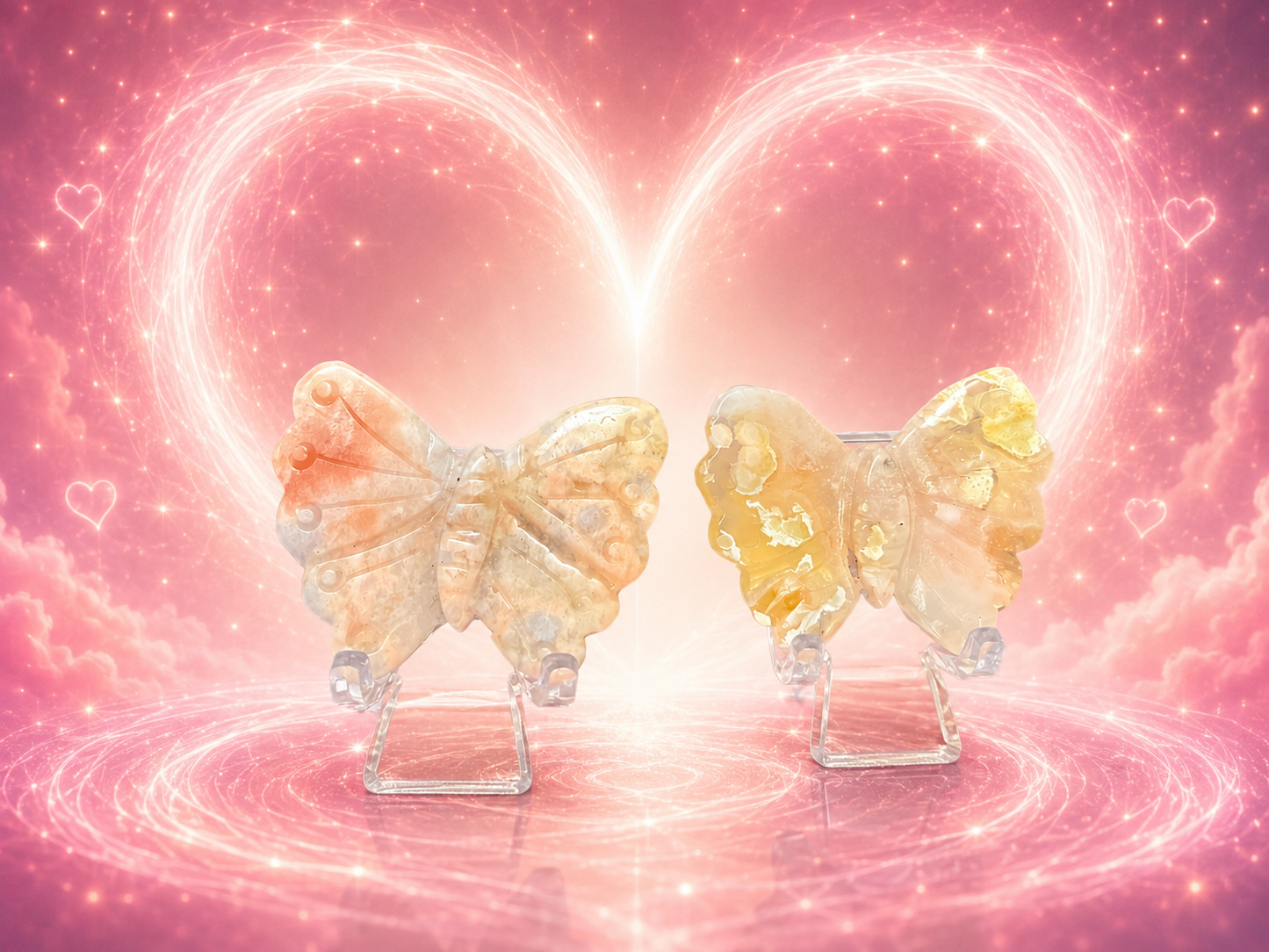 Flower Agate Butterflies