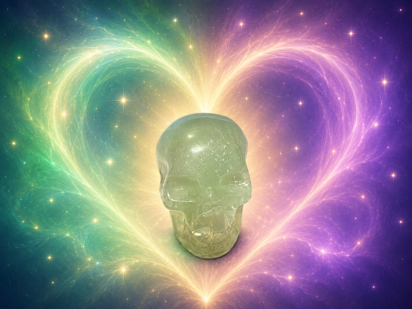 Green Fluorite Skull