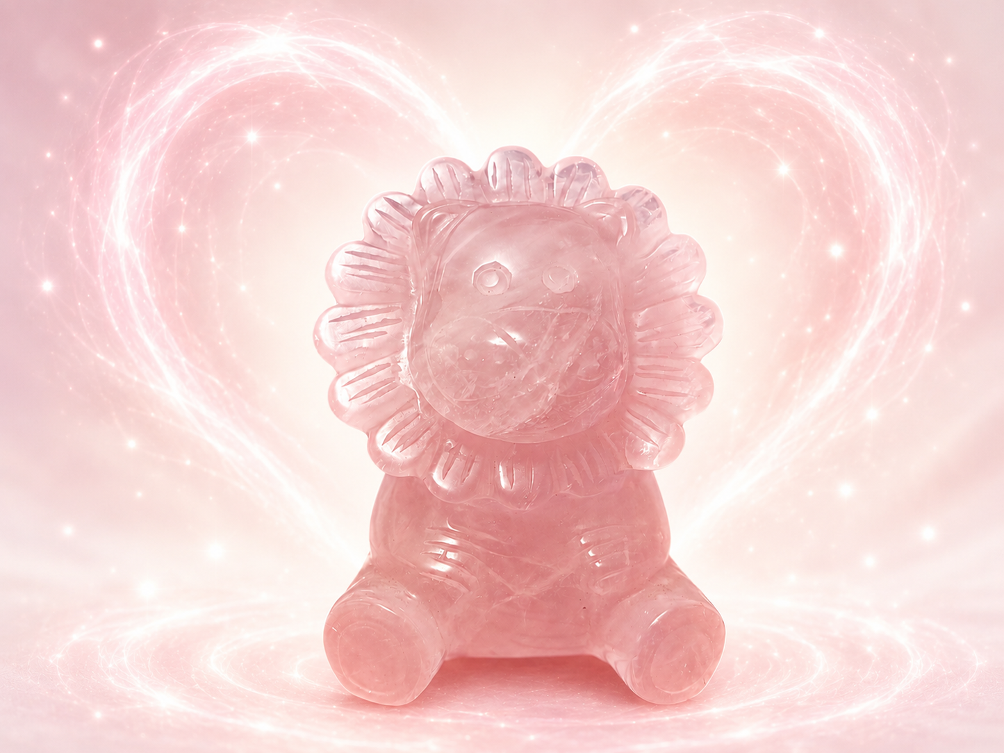 Rose Quartz Lion