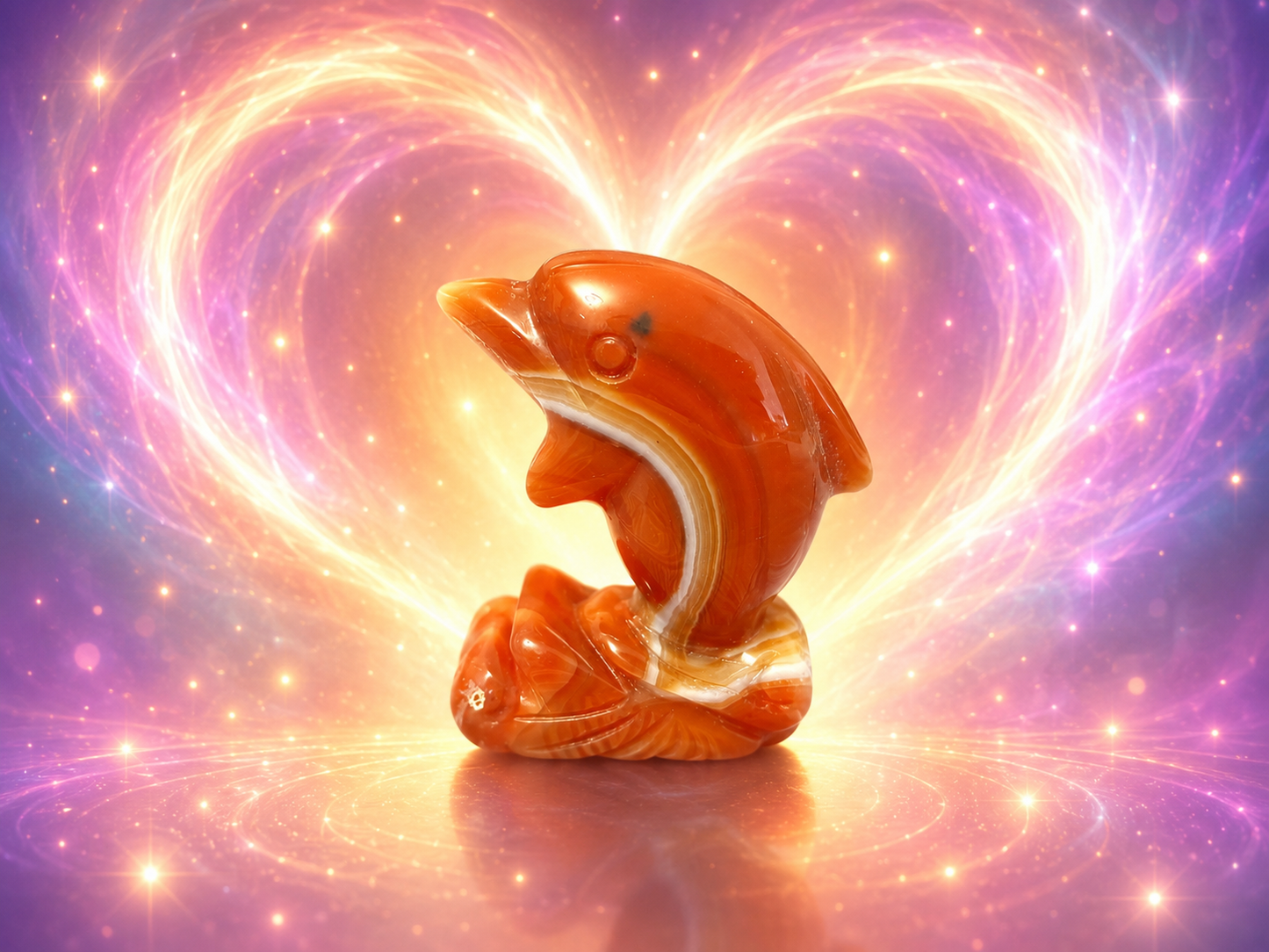 Carnelian Agate Dolphin