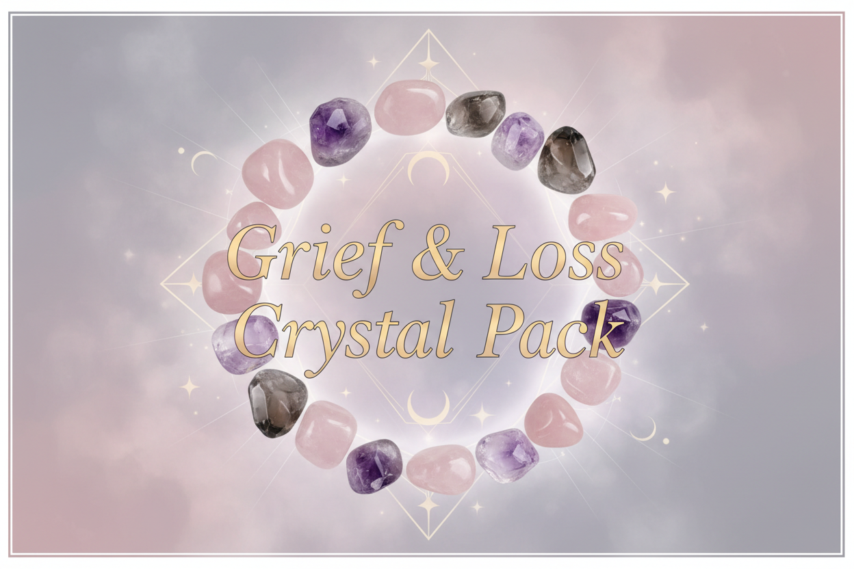 🤍 Grief & Loss Crystal Pack – Comfort • Release • Heal