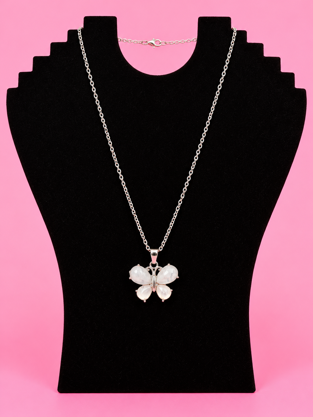Assorted Crystal Butterflies Necklace