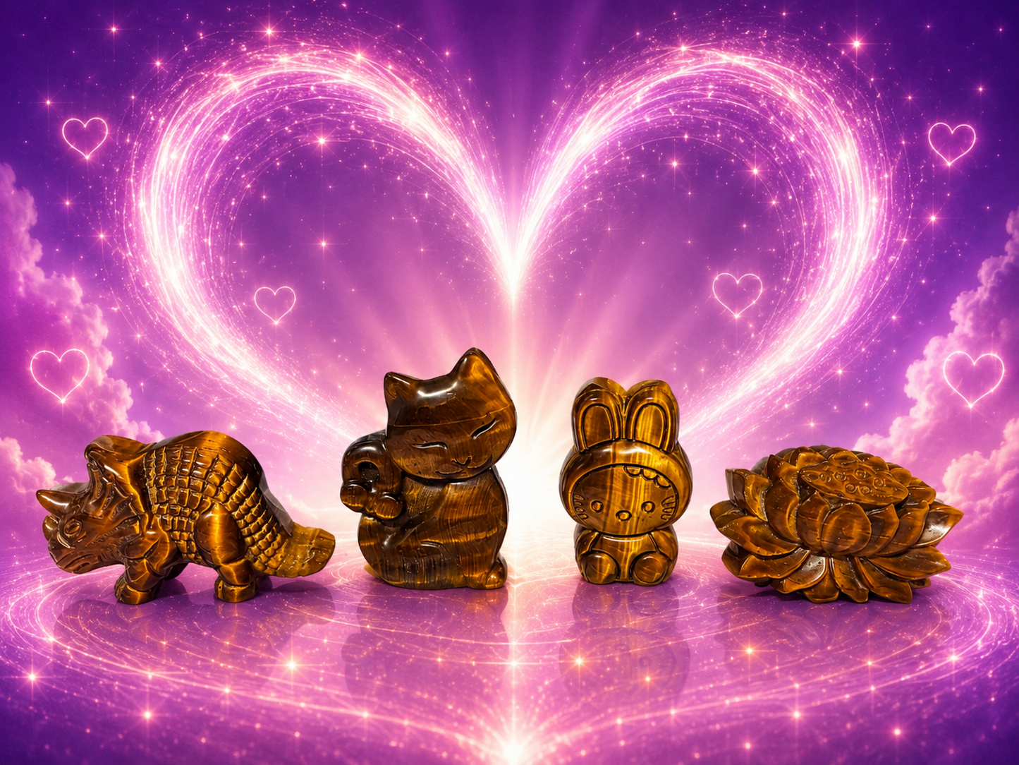 Tiger eye carvings