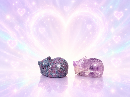 Assorted Crystals of sleeping cats