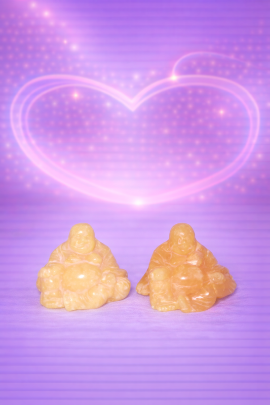 Orange Calcite Buddha