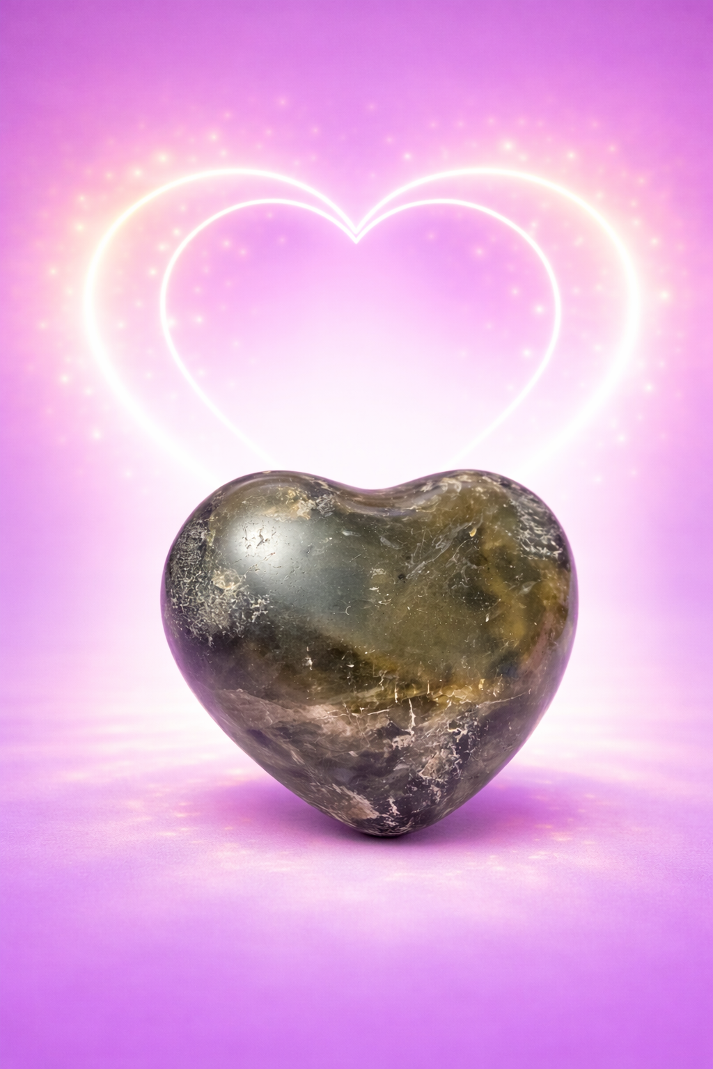 Labradorite Heart