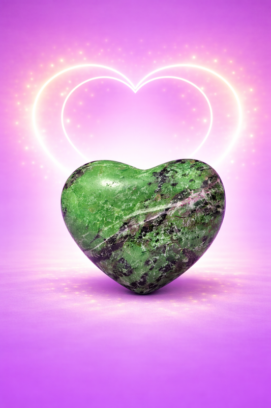 Ruby Zoisite Heart