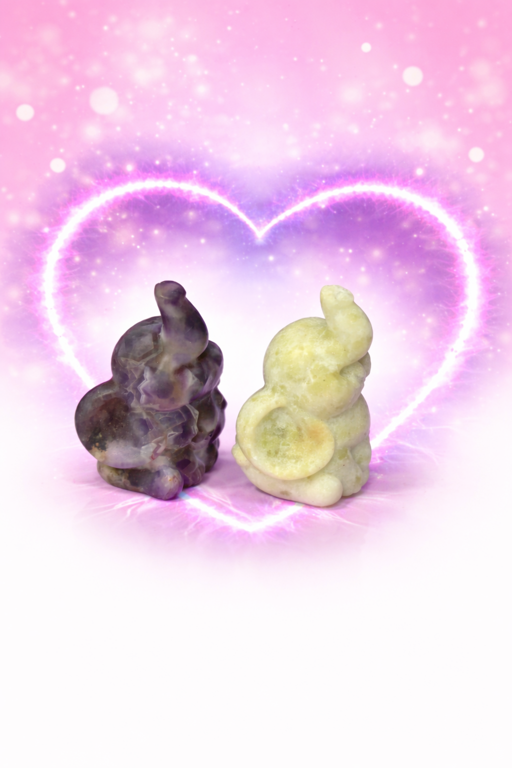 Assorted Crystals Sitting Elephants