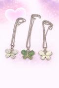 Assorted Crystal Butterflies Necklace