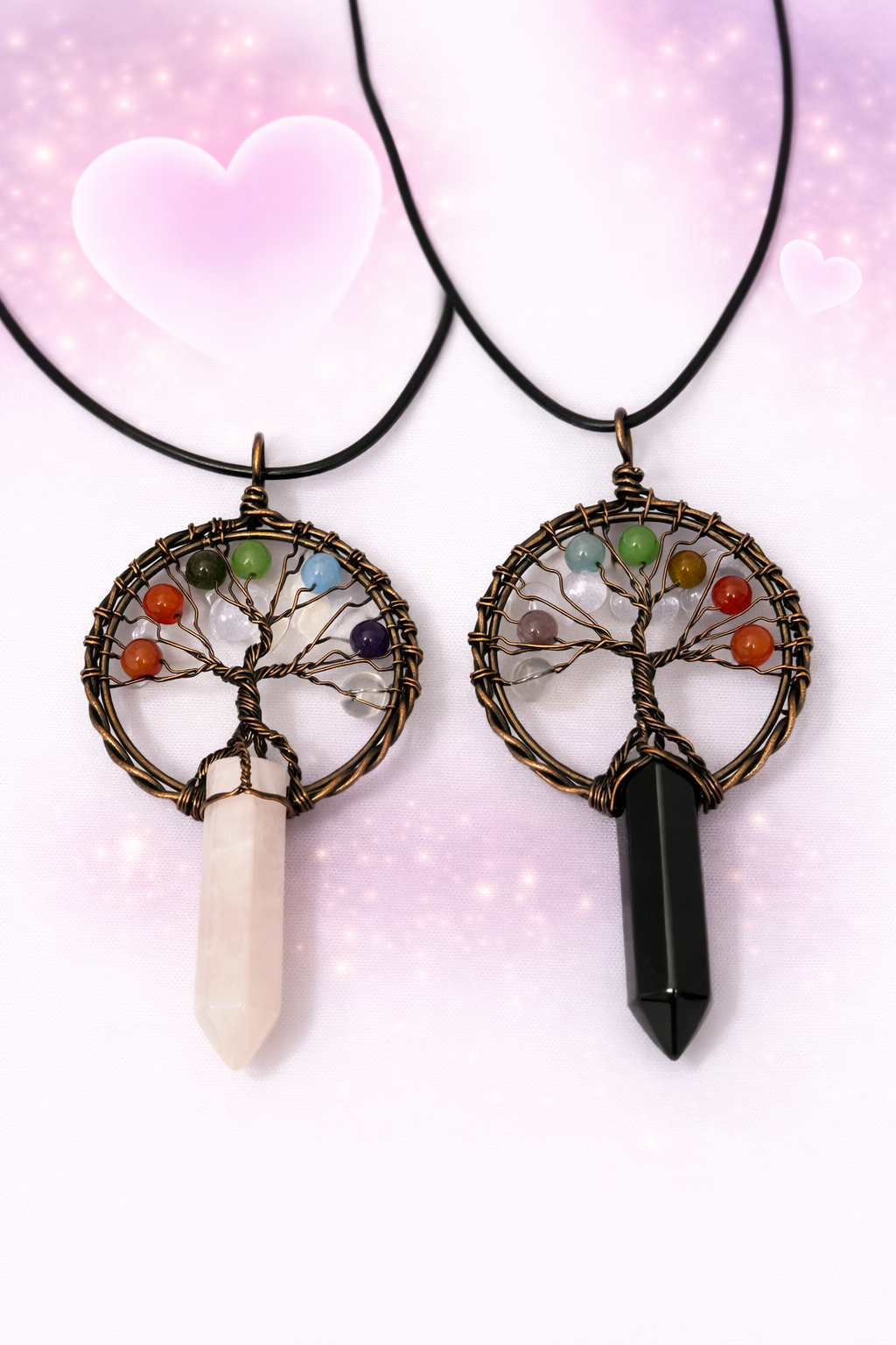 Tree of Life Necklace- Assorted Crystals