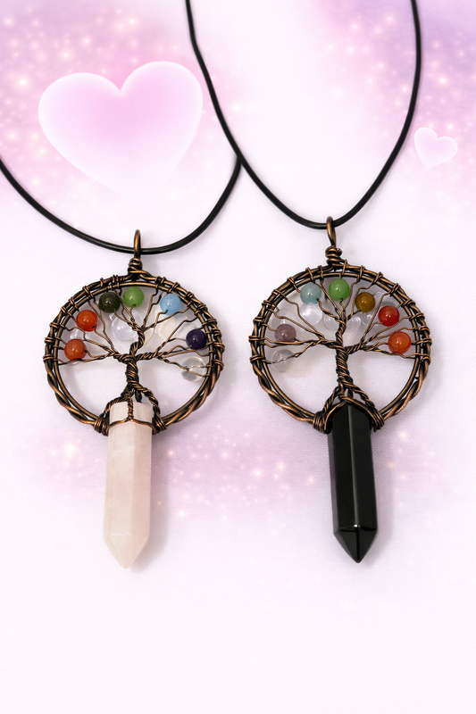 Tree of Life Necklace- Assorted Crystals