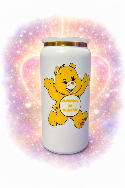 16oz Tumbler with Yellow Swear Bear