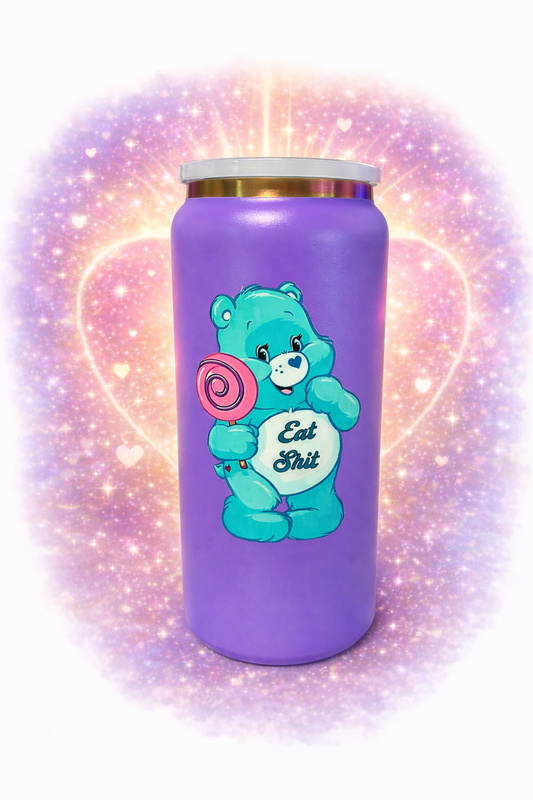 16oz Tumbler with Aqua Swear Bear