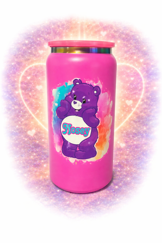 16oz Tumbler with Purple Swear Bear
