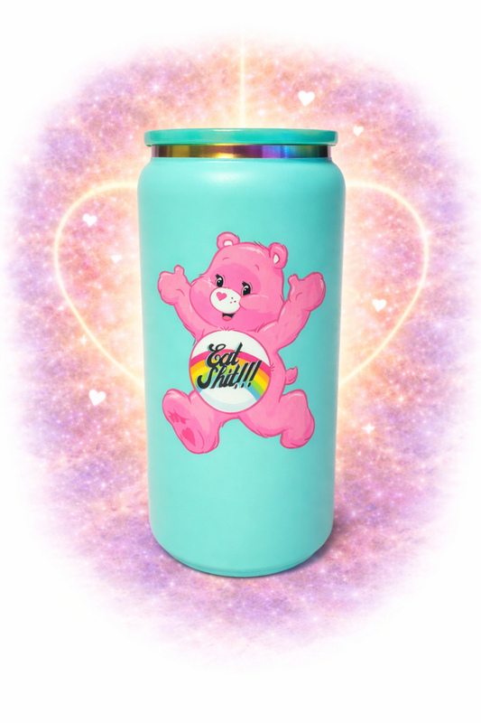 16oz Tumbler with Pink Swear Bear