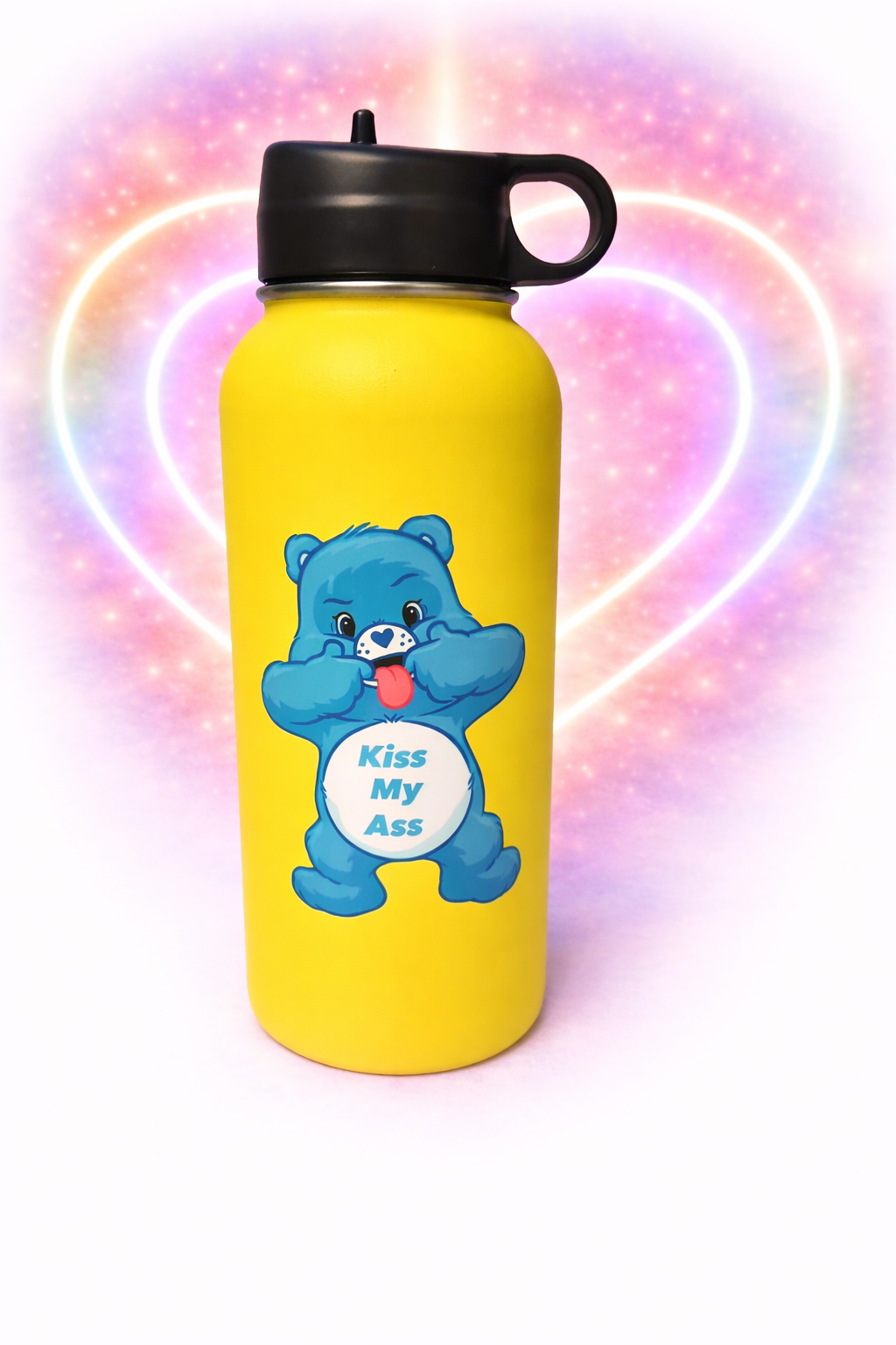Large Drink bottle   with Light Blue Swear Blue