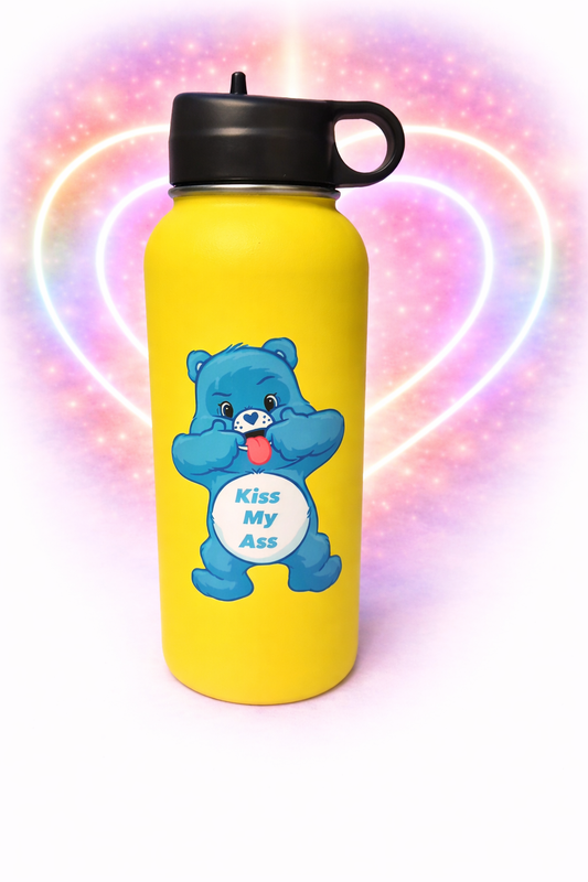 Large Drink bottle   with Light Blue Swear Blue