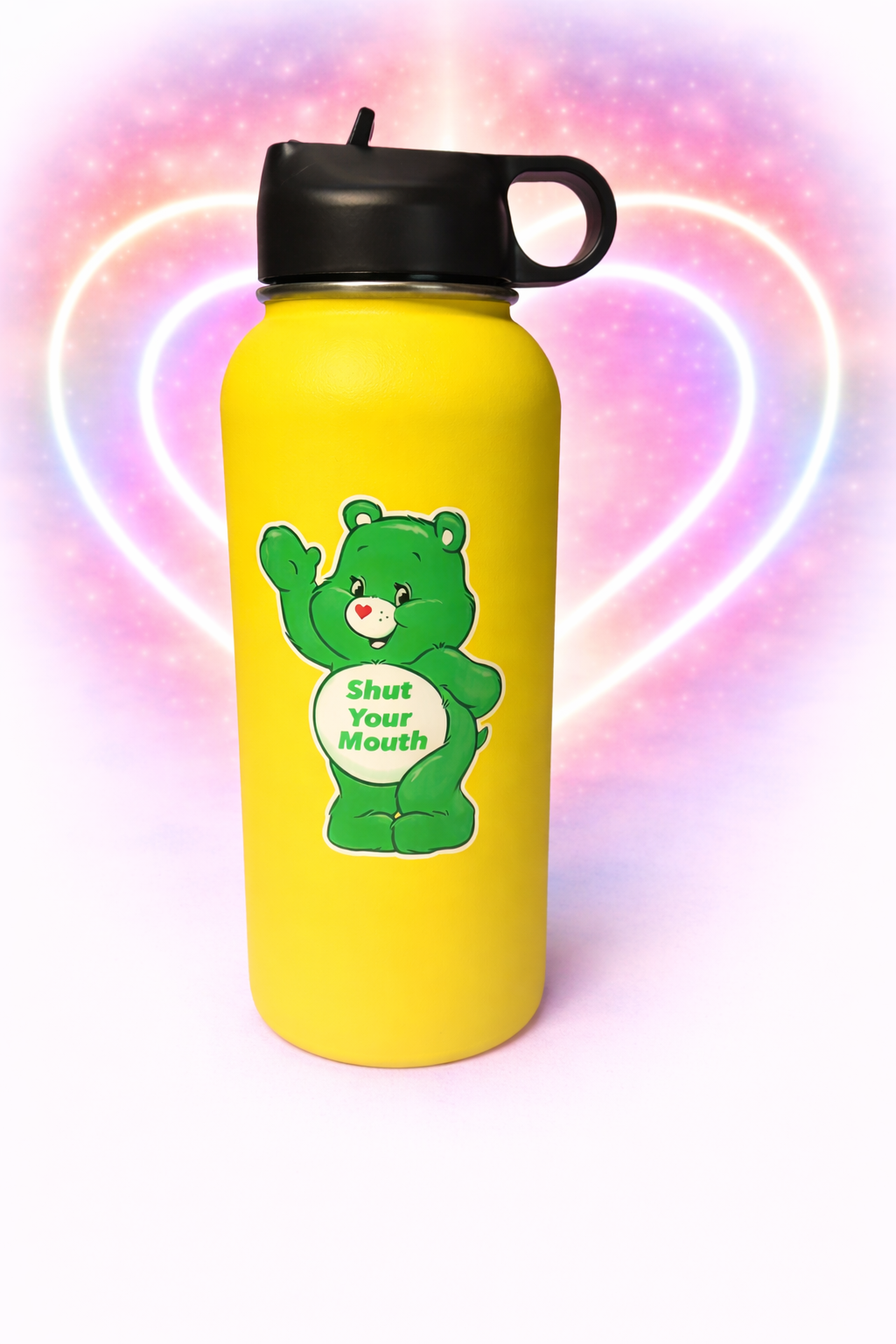 Large Drink bottle with Aqua Swear Care Bear