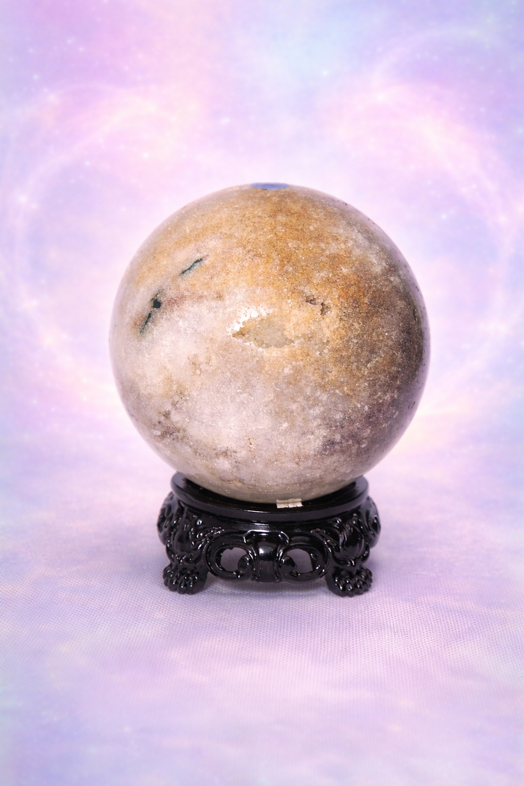 Pink Amethyst Sphere with stand