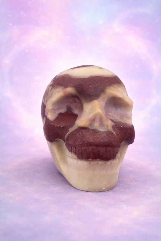 Chocolate Marble Jasper skull
