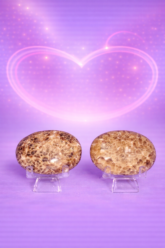 Chocolate Calcite Palm Stone