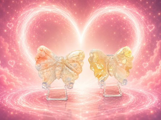 Flower Agate Butterflies