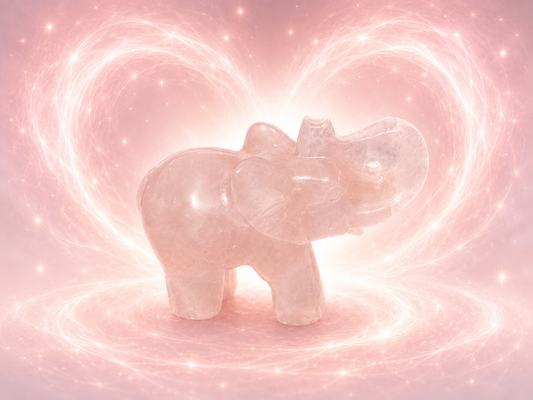 Rose Quartz Elephant