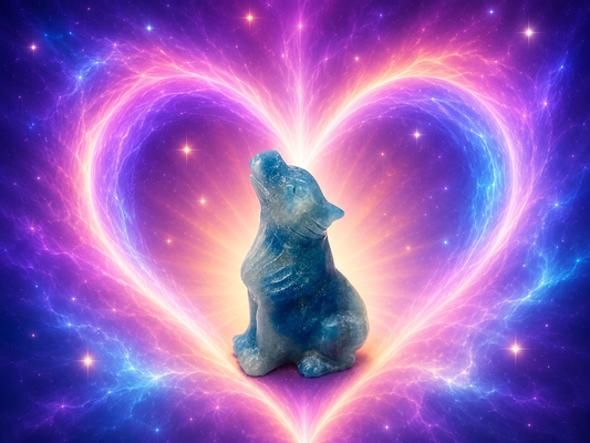 Blue Apatite  Wolf