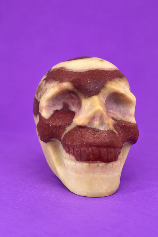 Chocolate Marble Jasper skull