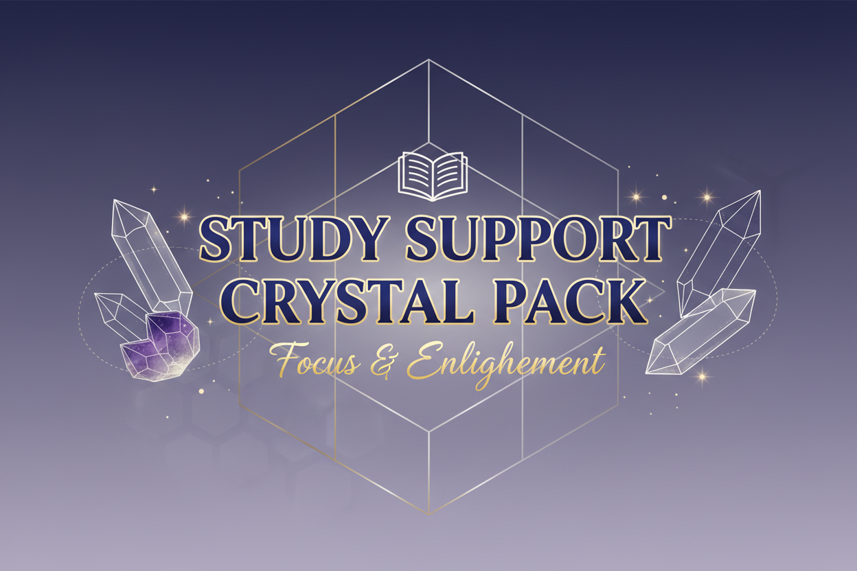 📚 Study Support Crystal Pack – Focus • Learn • Achieve