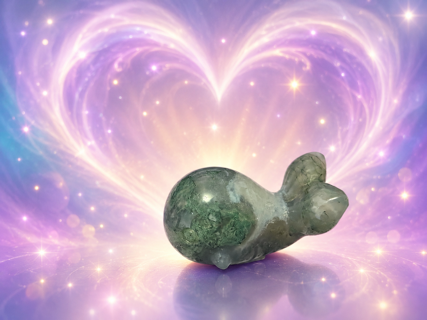 Moss Agate Whale