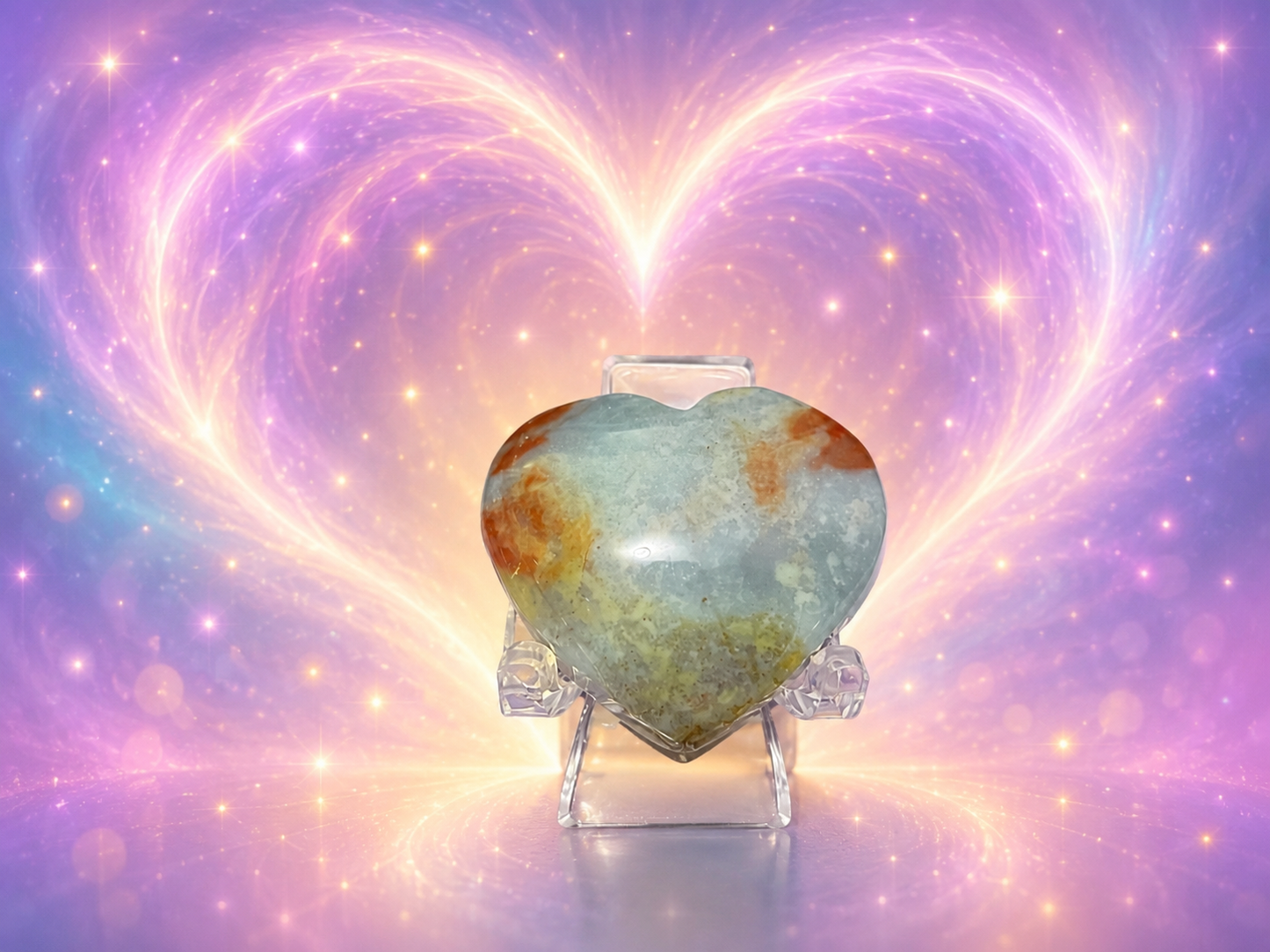 Ocean Jasper Small Heart